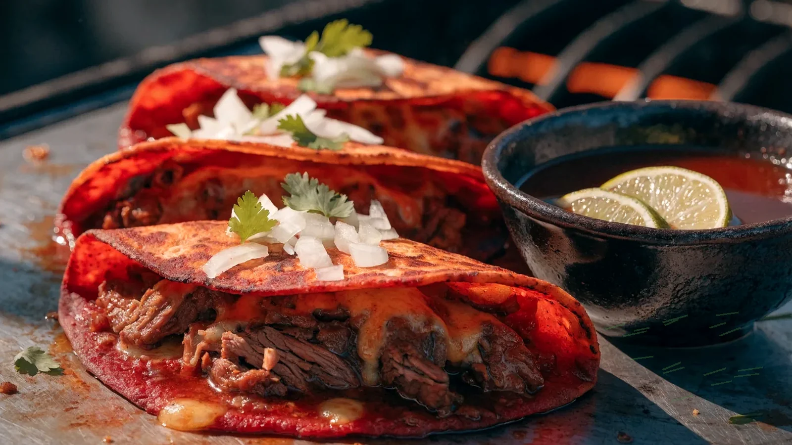 Buffalo Chicken Protein Quesadillas von der Plancha mit Käse und Skyr-Ranch