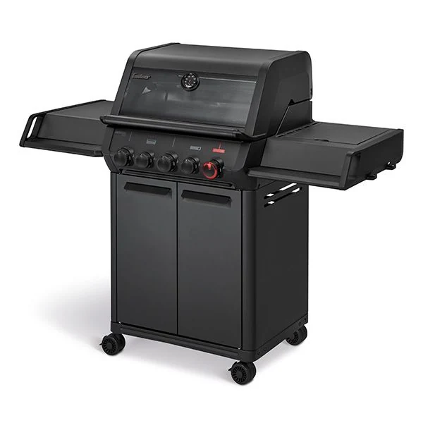 Enders Monroe Pro 3 SIKR Turbo Shadow Gasgrill in schwarzer Optik mit Seitentischen und Unterschrank
