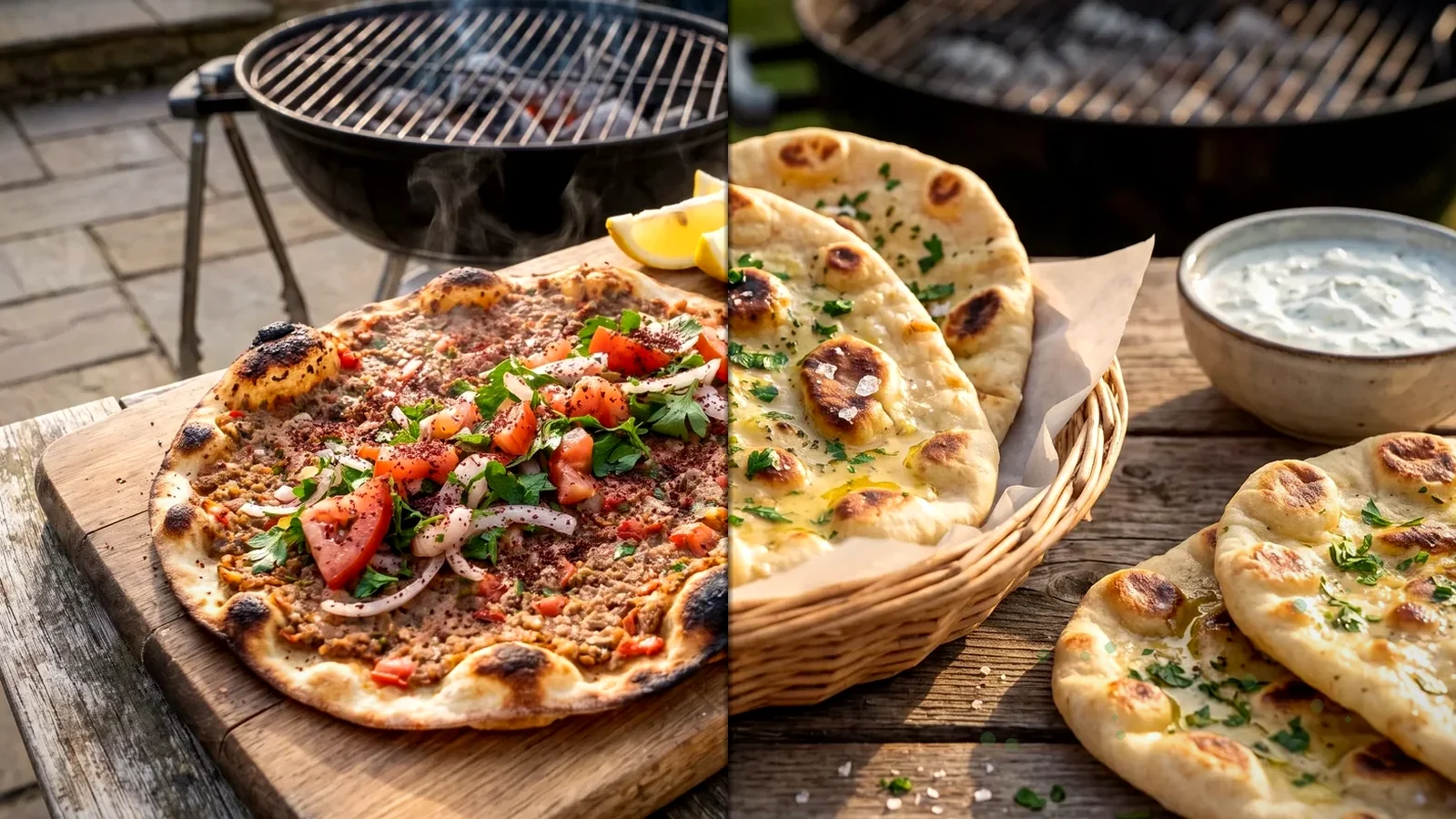High Protein Pizza vom Grill mit Chicken, Paprika und Mozzarella