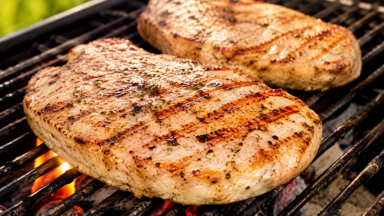 Putensteak vom Grill mit goldbraunen Röstaromen